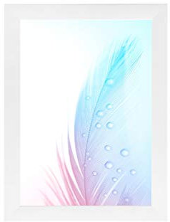 DR35 Bilderrahmen 65x72 cm (Weiss matt), 35 mm breiter MDF-Holz Rahmen maßgefertigt inkl. entspiegelter Anti-Reflex Acrylglasscheibe, Stabiler Rückwand und Aufhängern