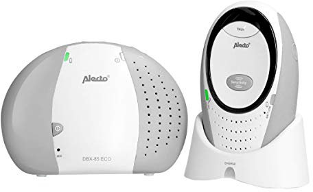 Alecto Babyphone DECT DBX-85GS Babyphone mit Babyüberwachung, Hellgrau