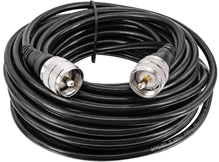 Boobrie Verbessert SuperFlex RG58 UHF Stecker auf PL259 Adapter 10M Koaxialkabel für Antenne/Rundfunk - Radio Antennen Amateurfunk Mit Geringem Verlust CB