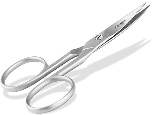 Profi Nagelschere aus Solingen Fußnagelschere Made in Germany Maniküre Schere mit Scharfer gebogener Schnittfläche und einseitiger Mikroverzahnung 9,5 cm Pediküre Nagelschneider Edelstahl Rostfrei