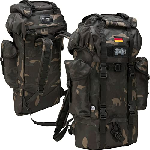 BWuM Bundeswehr kampryggsäck 65 l patch & flagga, Darkcamo, 65 L