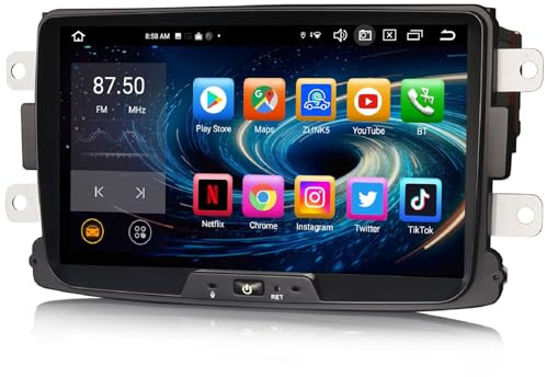 GONFEN Acht-Kern 8 Zoll Android 13.0 DAB+ Autoradio 4GB+64GB Navigation Für Renault Dacia Duster Logan Sandero Dokker Lodgy Unterstützt CarPlay Android Auto Bluetooth 5.0 DSP WiFi OBD2 TPMS DVB-T2 USB