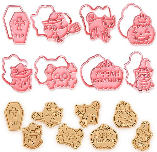 8PCS Halloween moldes galletas, Calabaza cortador de galletas, Cookie cutter, Galletas moldes, Juego de cortador, Formas Galletas, para Decorar Galletas etc