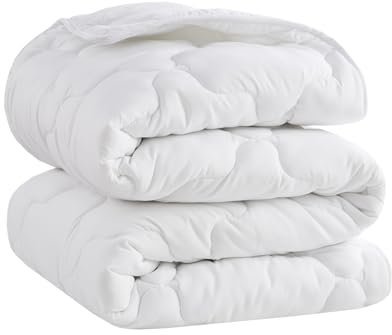 Degrees of Comfort Bettdecke 200x200, 4 Jahreszeiten Super Weich Zudecke, Ganzjahresdecke Atmungsaktive, Steppdecke Allergikergeeignet, Weiß, Oeko-Tex Standard 100