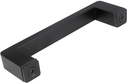 Cokritsm Poignée de porte de douche 145mm Trou à trou Poignée de porte en verre Poignée de porte de douche Poignée ronde Poignée de porte de douche Noir Poignée de porte de douche en acier inoxydable