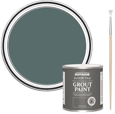 Rust-Oleum Ultra-Durable Green Floor Tile Grout Paint - Deep Sea 250ml