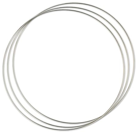 Frida's Wollhaus Traumfänger Ringe DIY rostfreier Stahl Verschiedene Größen 3er Set (Druchmesser 30 cm)