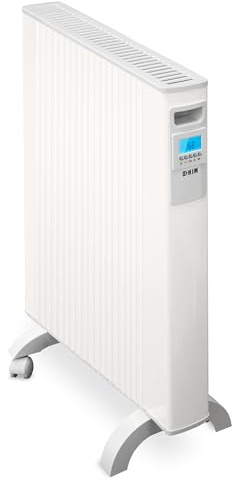 HJM Emisor Térmico de Bajo Consumo AMS 500, Calor Rápido, Programación 24/7, Funciones de Ahorro, Turbo Programable, 500W, Blanco