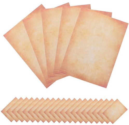 TEHAUX 100 Blatt Vintage Schreibpapier A4 Kreatives Briefpapier aus Papier für Einladungen und Schreiben Retro Stil mit Charmantem Design für Besondere Anlässe