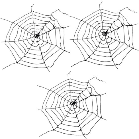 Amosfun 3 Pz ragnatela di filo di lana Halloween ornamenti per esterni ragnatele arredamento oggetto di tela di ragno decorazione della ragnatela decorare decorazioni oggetti di scena