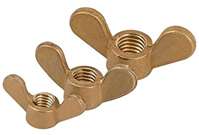 Flügelmutter, Schmetterlingsmutter, 10 Stück, M3 Messing-Flügelmutter, handfest anziehende Mutter, Flügelmutter, Schmetterlingsmutter, Barren, zwei Klauenmuttern, Befestigungselemente
