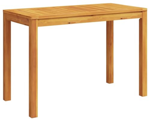 Gecheer Gartentisch Terrassentisch Tisch Esstisch Balkontisch Holztisch Gartenmöbel Beistelltisch Garten Terrasse Balkon 110x55x75 cm Massivholz Akazie