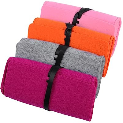 GodlSoon Weiches Brillenetui, Filz-Brillentasche, Brillenetui, Brillentasche, Aufbewahrungstasche for Sonnenbrillen, weiche Brillenetuis, Brillenhalter-Tasche, Brille (Color : Pink, Size : M)