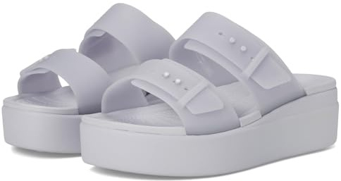 Crocs Brooklyn BuckleFrostedLowWedge, Sandali Donna, Purple Moon, 37/38 EU