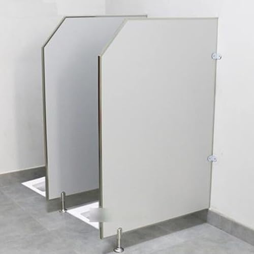 Urinal-Sichtschutz, WC-Trennwand mit Edelstahl-Ecke für Bar/Kindergarten/öffentliche Plätze – Bodenmontierter Urinal-Trennwand (1 Stück)