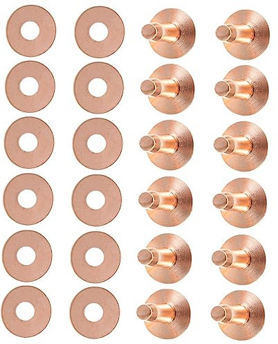 ULDIGI 50sets Leather Rivet Tubular Kit Metal Rivets for Belts Bags Craft Projects Sturdy Craft Supplies Excellent Fixation
