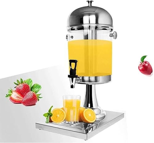 Dispensador de bebidas con soporte, 4.4 galones, 16 L, dispensador de bebidas frías con soporte, dispensador de bebidas heladas para fiestas, dispensador de agua con recipiente de hielo, bandeja de