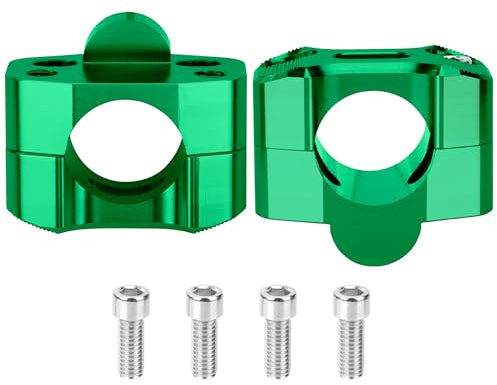 Tunejoy Riser Manubrio per Moto 28mm Adattatore Morsetto per Manubrio Motocicletta in Alluminio per ATV Dirt Pit Bike Moto Verde