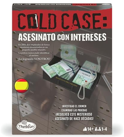 ThinkFun - Scape Room Cold Case 3 | Juegos De Mesa Adulto | Caso Policial para Resolver | Escape Room Juego De Mesa | Resuelve El Crimen | Edición En Español
