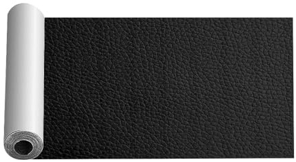 SNZ Kunstleder Flicken, 20 x 150cm Leder Patch Selbstklebend, Flicken Selbstklebend für Couch Autositz Sofa Möbel Leder Reparatur Jacken und Renovierung, Schwarz