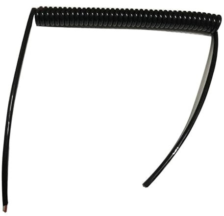 Feder Teleskopkabel, Spiralkabel Federkern, 2-adriges gewelltes Federkabel, 0,7 mm², quadratisch, 2,5 m, 5 m, 7,5 m, Innendurchmesser 6 mm, flexibler Spiralschlauch, Kabelschlauch(Line length 7 meter)
