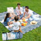 SanRes Tapis de Pique-Nique Imperméable 200x200 cm,Couverture Extérieure Grande Taille en Oxford 210D et Coton Doux,Lavable Machine,Pliable avec Poignée,Ideal for Plage,Camping,Parc
