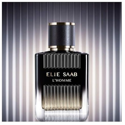 Elie Saab L’Homme 100 ml – Eau de Parfum da Uomo – Fragranza Legnosa Vetiver – Note Sofisticate di Bergamotto, Legno di Cedro, Vetiver, Patchouli e Mirra – Flacone in Vetro con Laccatura Nera Sfumata