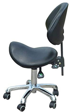 Sattelhocker Arzt für Zahnarztstuhlhöhe für den Klinik Zahnarzt -Schönheitssalon Tattoo Home Office, Schwarz einstellbar