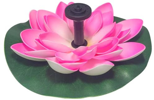 Solarbetriebener Lotusbrunnen für Garten Fischteich Abnehmbare Springbrunnenpumpe Schwimmendes Design Automatische Wasserpumpe mit 30-70cm Sprühhöhe