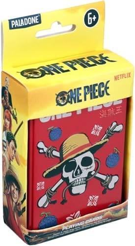 One Piece Jolly Rogers Spielkarten für Poker, Rummy, Go Fish, Kartenspiele, offiziell Lizenziertes Anime-Merchandise & Sammlergeschenk in Metalldose | Paladone