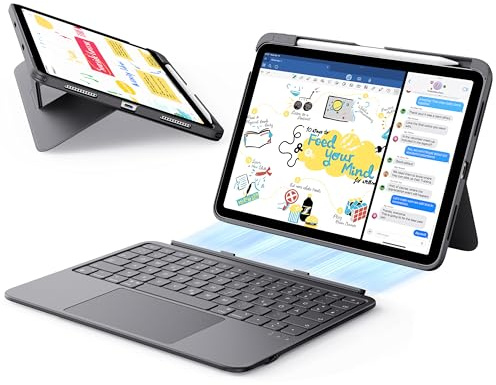 ESR iPad 11 tum (A16) 2025/10. Gen Flex-tangentbordsfodral, ultralätt magnetiskt tangentbord avtagbart för iPad 10,9 tum med skriv- och visningsläge, stor precision styrplatta
