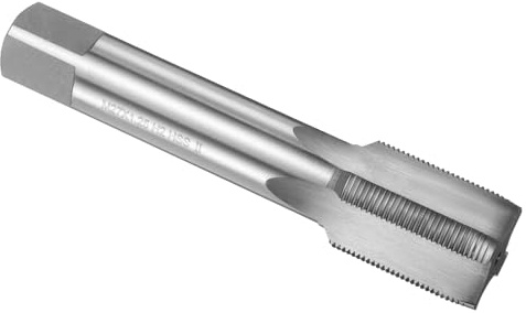 sourcing map HSS6542 Taraud manuel M27 x 1,25 H2 Filetage métrique Taraud à vis droite Outil de filetage en acier rapide