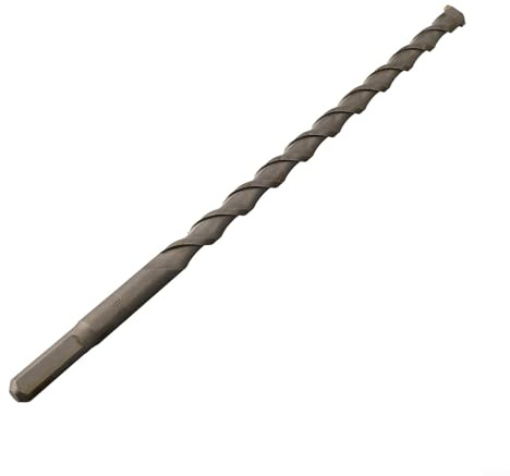 Broca de mampostería de 300 mm de largo con un vástago triangular para un mejor rendimiento en hormigón y piedras (16 x 350 mm)