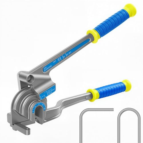 Pipe Tube Bender 3 in 1, 1/4, 3/8, 1/2 OD, Manual Level Tube Bender, 180° Copper Aluminum Pipes Bending Tools for HVAC Air Conditioning
