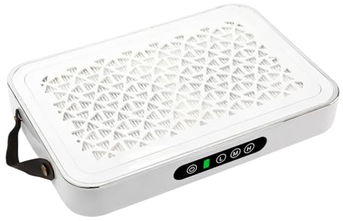 ANGNYA Colector de polvo de uñas con 2 ventiladores, colector de polvo para principiantes, herramienta de pedicura para pulir uñas acrílicas para uso doméstico (blanco)