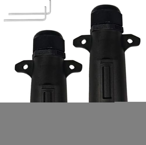 Connettore rimorchio a 7 poli, 2 connettori rotondi rimovibili a 7 poli, adattatore robusto per fattoria, garage, indicatori di direzione, campeggio, giardinaggio, traino, veicoli e camion