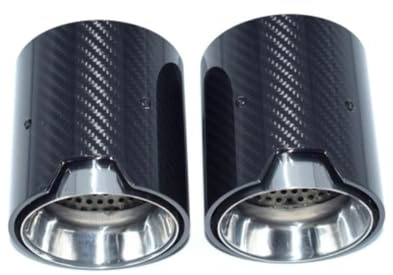 Terminali di scarico Per BMW Serie 3 Serie 4 320d 330i 330e 425 435 marmitta G20 G21 G23 terminale di scarico in fibra di carbonio Tubo scarico modificato(1 pair silver)