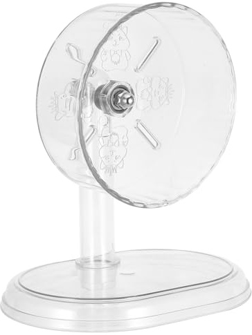 VILLFUL och Hamsterhjul med Stativ Säker och Träningshjul för Hamstrar Gerbiler och Små Husdjur Transparent Design för Livsstil