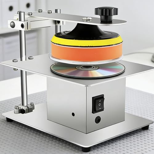 CD DVD Disc Repair Cleaning Machine, 99% Repair Rate Polisher for Scratched Discs, Oxidation Removal, Data Recovery, User-Friendly Grinding