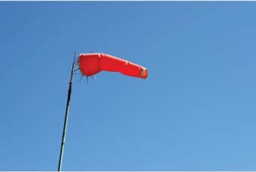 NMC WS10 Traffic Wind Sock - 10 in. x 36 in., Fluorescent Orange, Vinyl Coated Fabric Outdoor Wind Sock