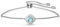 Swarovski Una Angelic Square Armband, Blau, Rhodiniert, Amazon Exklusiv