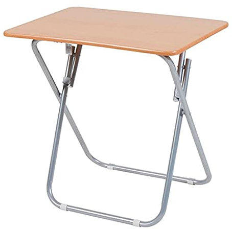 Acan Tavolo pieghevole rettangolare in legno portatile. Tavolino ausiliario multifunzionale con gambe tubolari per esterni, terrazza, giardino, patio o interno della casa (70 x 50 x 70 cm)