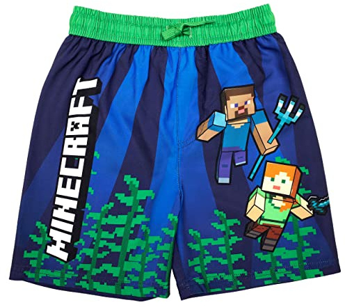 Minecraft Badshorts, badbyxor, simbyxor, pojkar, Creeper, Blå 2, 128