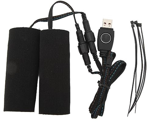 Fussbudget Couvercle de Poignée Chauffante USB 5V, 3 Vitesses, Réglage de la Température, Couvercle de Guidon pour Moto, Vélo électrique, Scooter