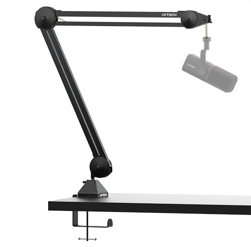 IXTECH Supporto per microfono a braccio regolabile, resistente, con fascette, supporto da scrivania per gaming, streaming e podcasting.
