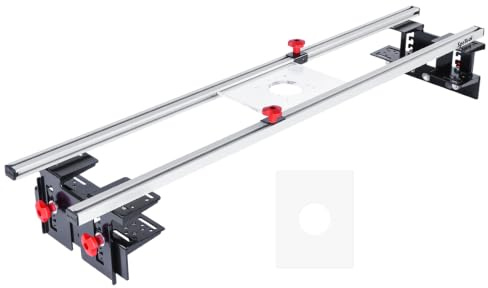 SpeTool Router Sled for Flattening Slabs, 48 inches 3-Axis Precision Height Adjustment System Router Sled Kit Reinforced Rails for Woodworking Planing Wood Slab Flattening Jig Mill