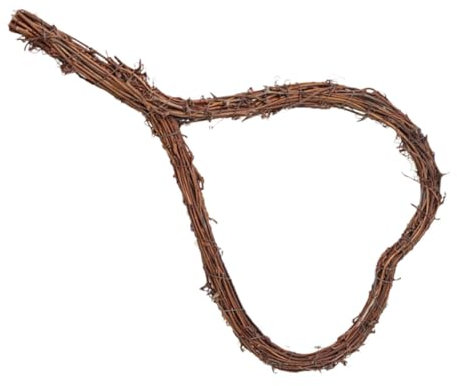 TOPBATHY Herzförmiger Rattankranz Mit Traggriff Natürlicher Deko-Ring Für Valentinstag Hochzeiten Und Wohnraumgestaltung Durchmesser Handgefertigt Aus Weidenruten Vielseitig Einsetzbar