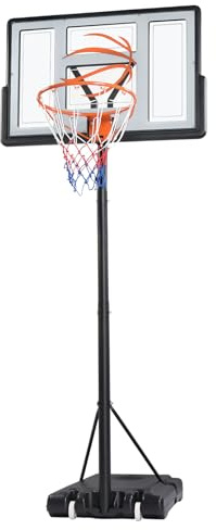 LALAHO Outdoor Basketball Hoop 2.3-3.05m Adjustable Professional Stand Grey