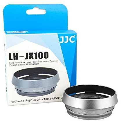 JJC LH-JX100 Silver Filter Lens Adapter & Hood For Fuji Finepix X100V X100F X70 X100 X100S X100T Camera AS AR-X100
