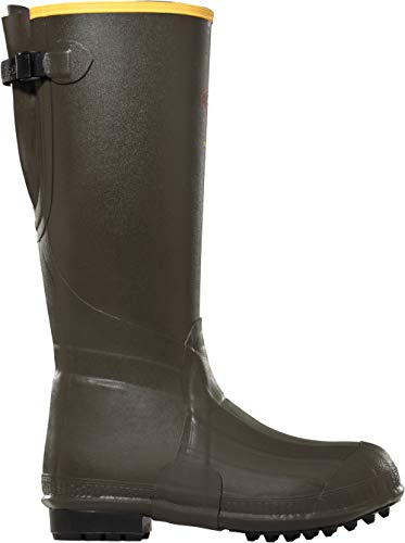 LaCrosse Burly 18 800G Insulated Hunting & Work Boots for Men - Waterproof ZXT Rubber with Air Grip Traction Outsole, Adjustable Fit, and EVA Footbed, Forest Green - 11 M